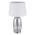 Globo - Stolná lampa 1xE27/40W/230V biela/strieborná