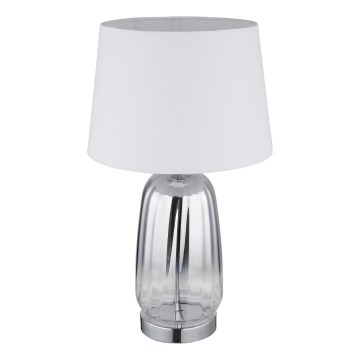 Globo - Stolná lampa 1xE27/40W/230V biela/strieborná