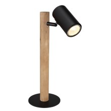 Globo - Stolná lampa 1xGU10/5W/230V drevo/kov