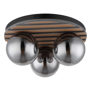 Globo - Stropné svietidlo 3xE27/40W/230V priemer 39 cm hnedá/dymová
