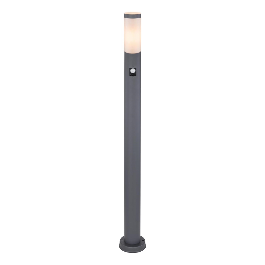 Globo - Vonkajšia lampa so senzorom 1xE27/15W/230V IP44 110 cm antracit