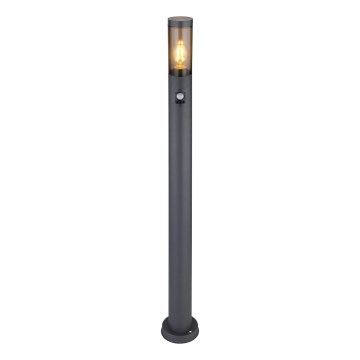 Globo - Vonkajšia lampa so senzorom 1xE27/15W/230V IP44 110 cm čierna