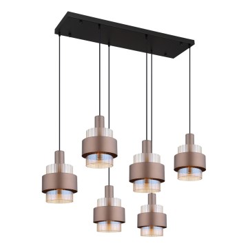 Globo - Závesný luster na lankách 6xE27/60W/230V