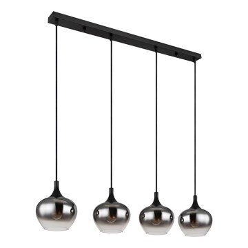 Globo - Závesný luster na lanku 4xE27/40W/230V čierna