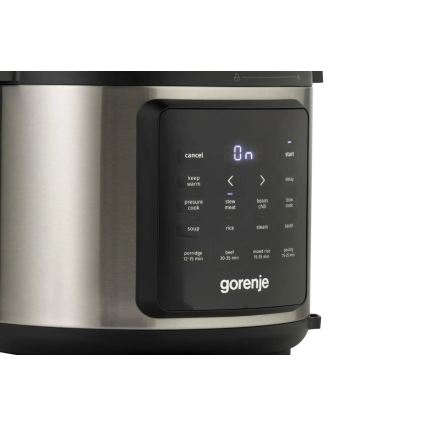 GORENJE GMC6SBK - Multifunkčný elektrický hrniec 6 l 8 v 1 1000 W/230 V nerez