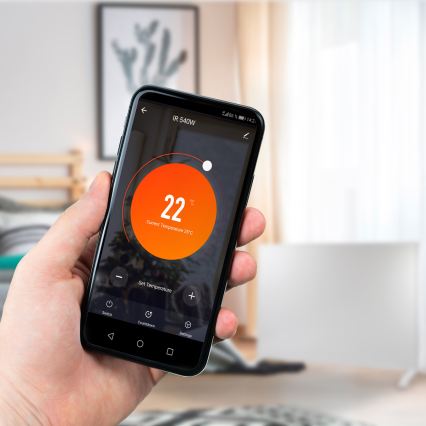GORENJE IR540W - Inteligentný elektrický infračervený panel 540 W s časovačom IP44 Wi-Fi biela