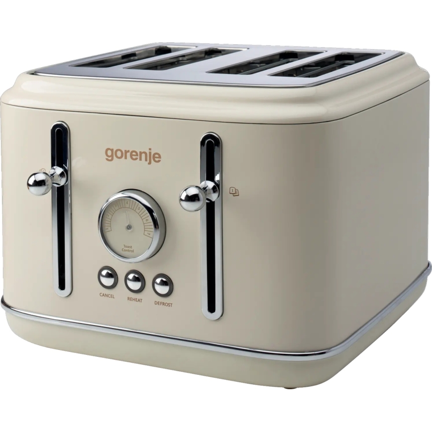 GORENJE T2300CLIN - hriankovač so štyrmi otvormi 1150W/230V béžová