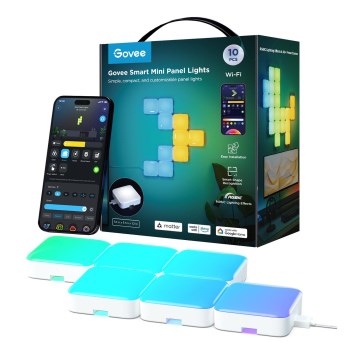 Govee - 10x inteligentný mini RGBIC panel Wi-Fi