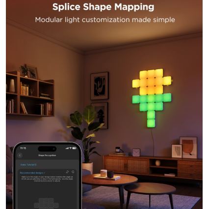 Govee - 10x inteligentný mini RGBIC panel Wi-Fi