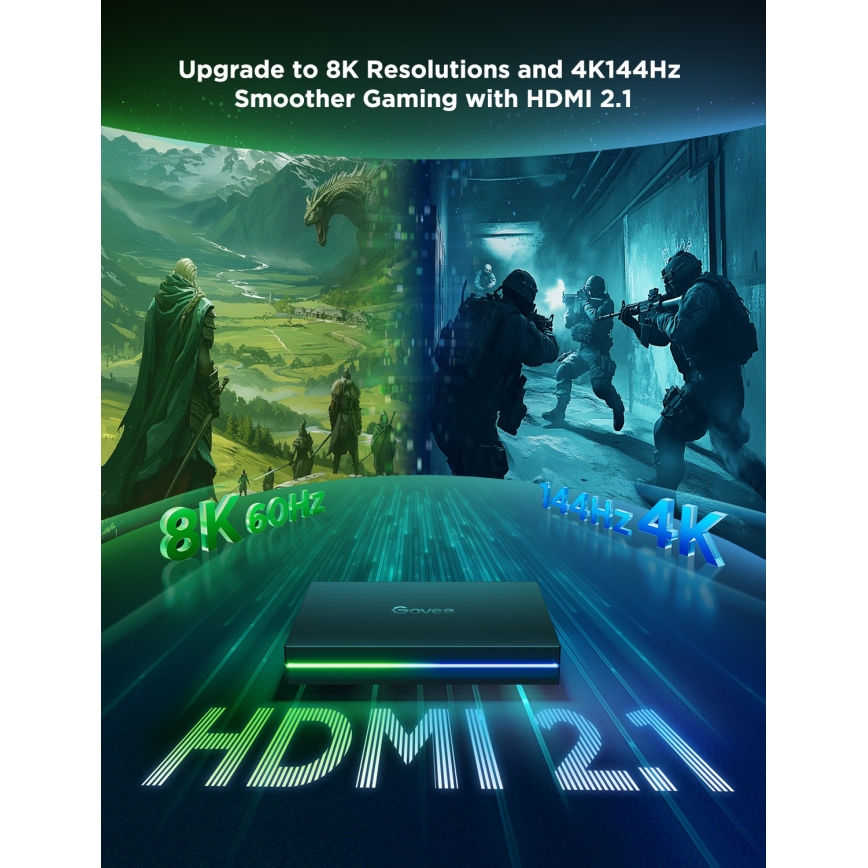 Govee - AI Sync Box Kit 2 Inteligentná sada počítačového osvetlenia 27-34 + LED panely Wi-Fi