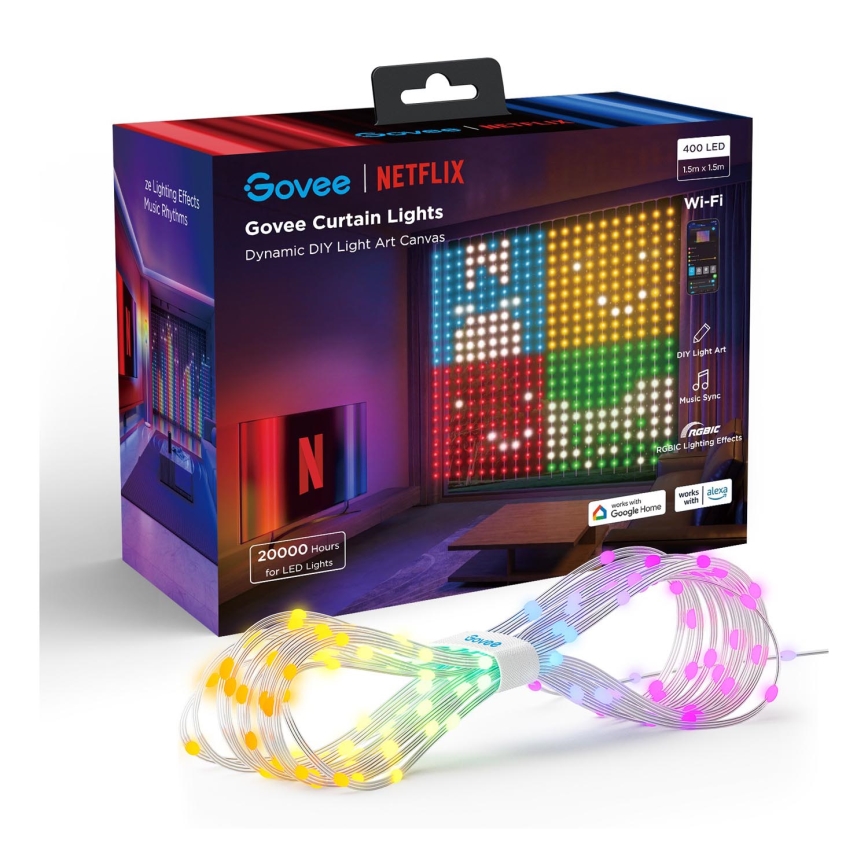 Govee - LED RGB Stmievateľná dekoračná reťaz LED/15W/230V IP65 Wi-Fi