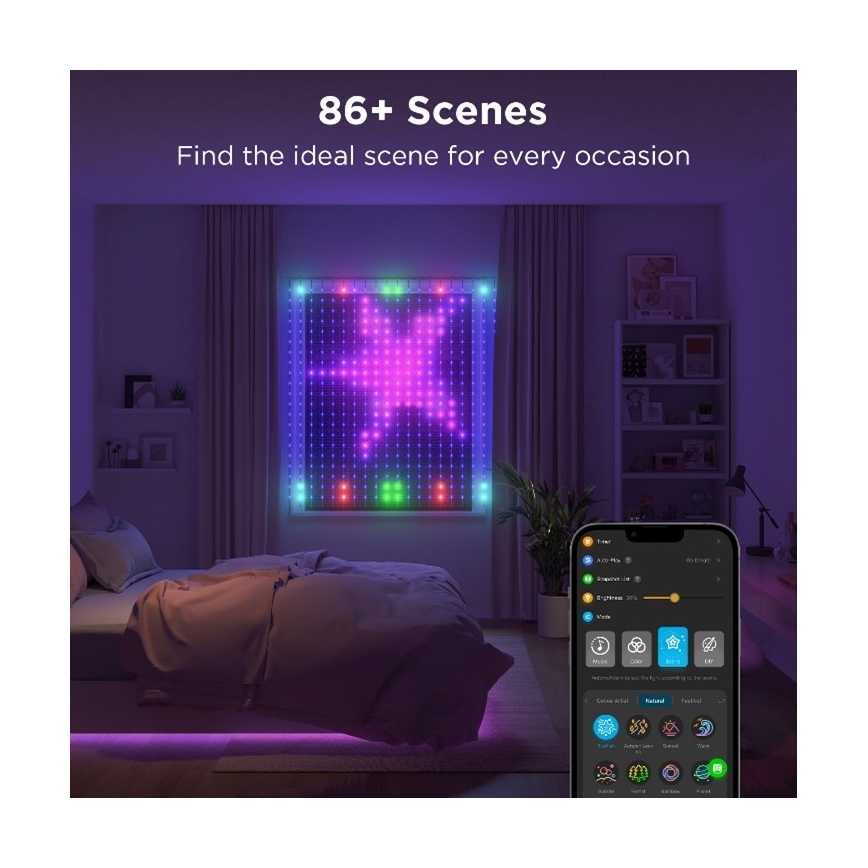 Govee - LED RGB Stmievateľná dekoračná reťaz LED/15W/230V IP65 Wi-Fi