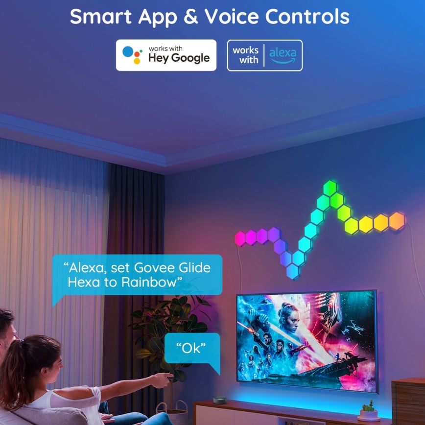 Govee - Rozširujúci sada 2x LED RGB Stmievateľný panel LED/7,2W/230V Wi-Fi