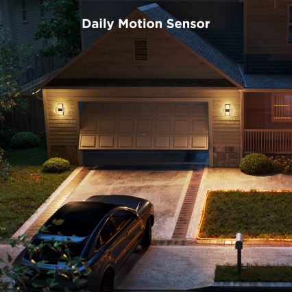 Govee - LED RGBIC Stmievateľné vonkajšie nástenné svietidlo so senzorom LED/230V IP65 2700-6500K Wi-Fi