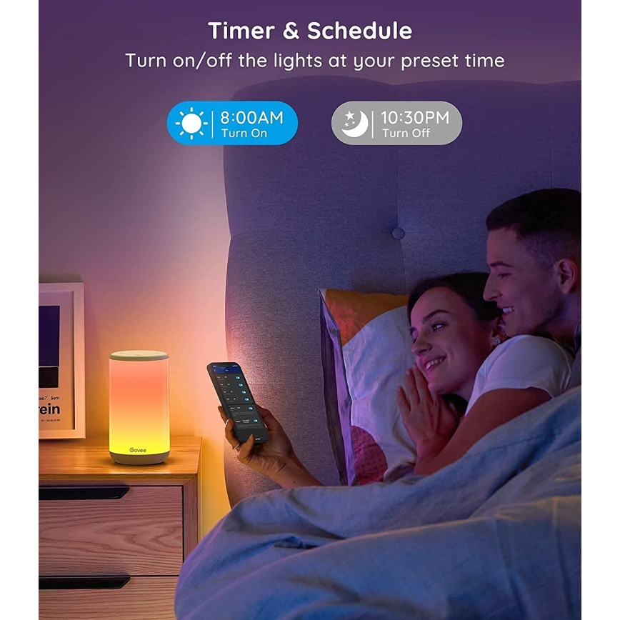 Govee - LED RGBIC Stmievateľná stolná lampa AURA 2 2200-6500K Wi-Fi Matter