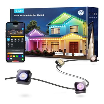 Govee - LED RGBIC svetelná reťaz 30 m Wi-Fi Matter IP67