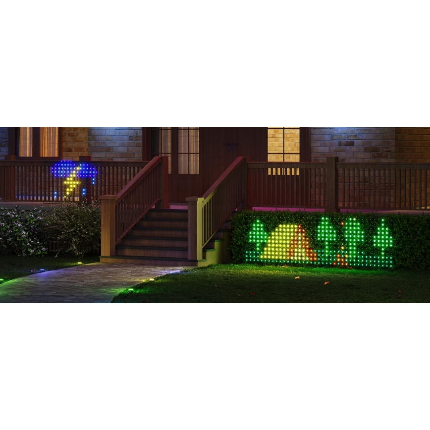 Govee - LED RGBIC Vonkajšia svetelná sieť 143x85cm Wi-Fi Matter IP65