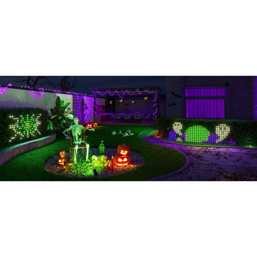 Govee - LED RGBIC Vonkajšia svetelná sieť 143x85cm Wi-Fi Matter IP65