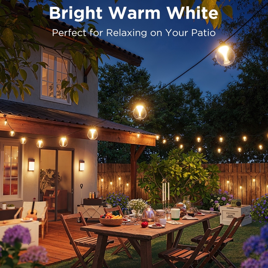 Govee - LED RGBICW Stmievateľná vonkajšia dekoračná reťaz LED/24W/230V IP67 2700-6500K Wi-Fi