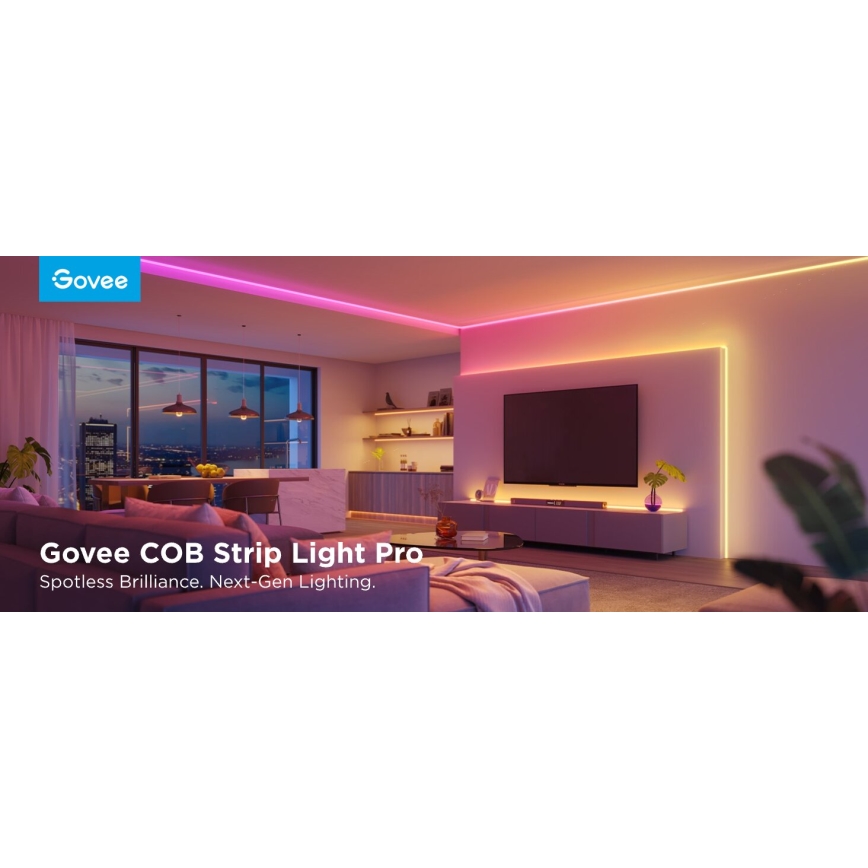 Govee - LED RGBICW Stmievateľný pásik COB 3780 diód 3m Wi-Fi Matter
