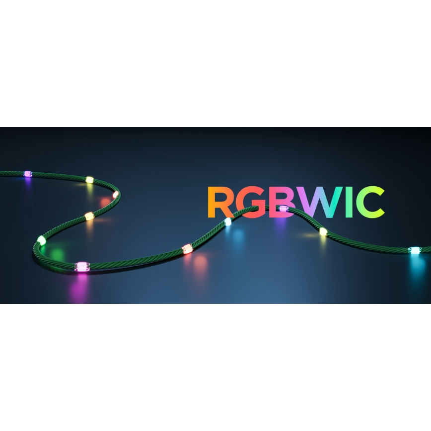 Govee - LED RGBICW Vonkajšia vianočná reťaz 2700-6500K 20m Wi-Fi Matter IP66