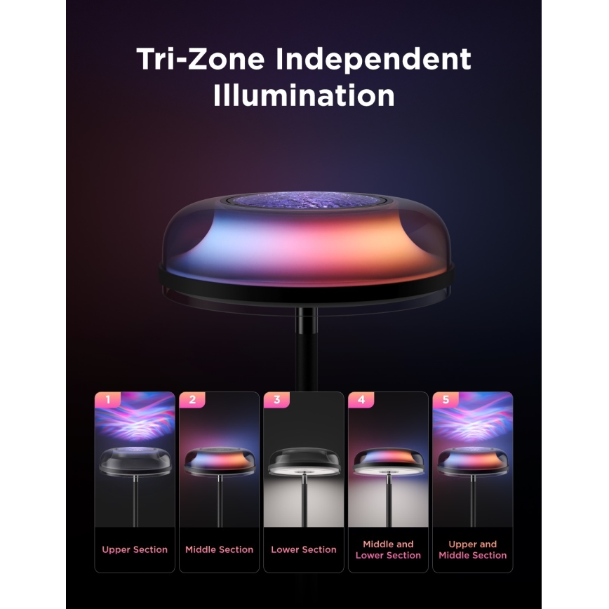 Govee - LED RGBICWW Stmievateľná stojacia lampa UPLIGHTER MATTER LED/24W/230V Wi-Fi