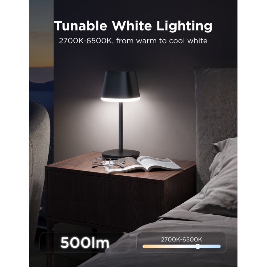 Govee - LED RGBICWW Stmievateľná stolná lampa CLASSIC MATTER LED/10W/5V 4800mAh Wi-Fi