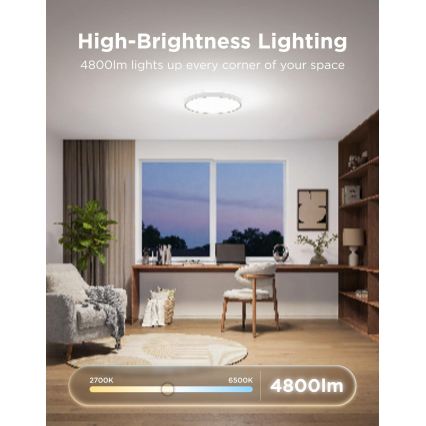 Govee - LED RGBICWW Stmievateľné stropné svietidlo LED/55W/230V pr. 46 cm Matter Wi-Fi