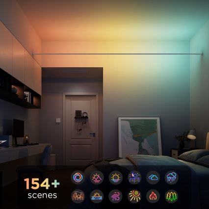 Govee - LED RGBICWW závesný LED pás/36W/24V 4 m Skyline Matter Wi-Fi