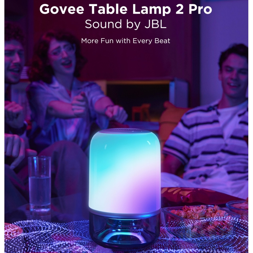 Govee - LED RGBW Stmievateľná stolová lampa s reproduktorom LED/36W/12V Wi-Fi