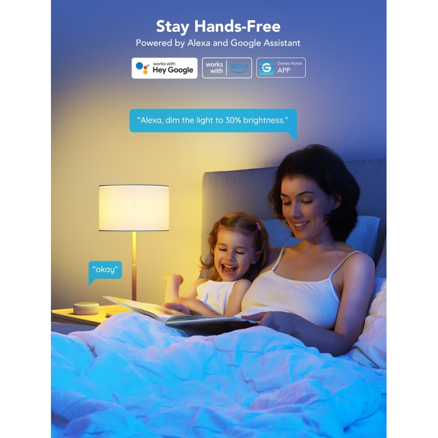 Govee - LED RGBWW Stmievateľná žiarovka Smart E27/12W/230V 2700-6500K Wi-Fi