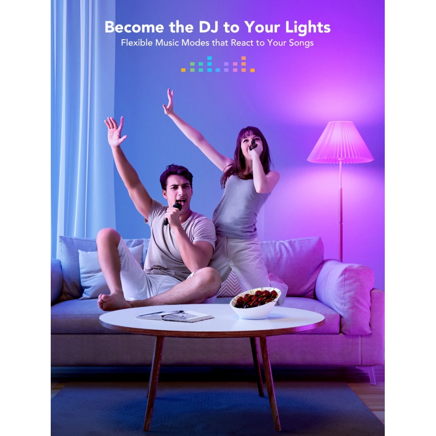Govee - LED RGBWW Stmievateľná žiarovka Smart E27/12W/230V 2700-6500K Wi-Fi