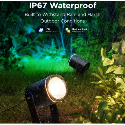 Govee - SADA 2x LED RGBWW Stmievateľný reflektor LED/12W/230V IP67 2700-6500K Wi-Fi