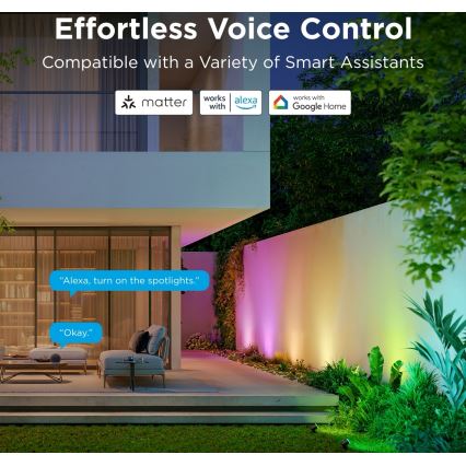 Govee - SADA 2x LED RGBWW Stmievateľný reflektor LED/12W/230V IP67 2700-6500K Wi-Fi