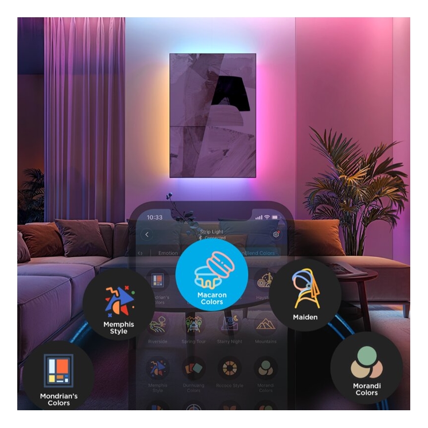 Govee - LED RGBWWIC Stmievateľný pásik Strip Light 2 Pro 5m Wi-Fi Matter