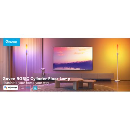 Govee - LED Stmievateľná stojacia lampa CYLINDER SMART RGBICWW 2200-6500K