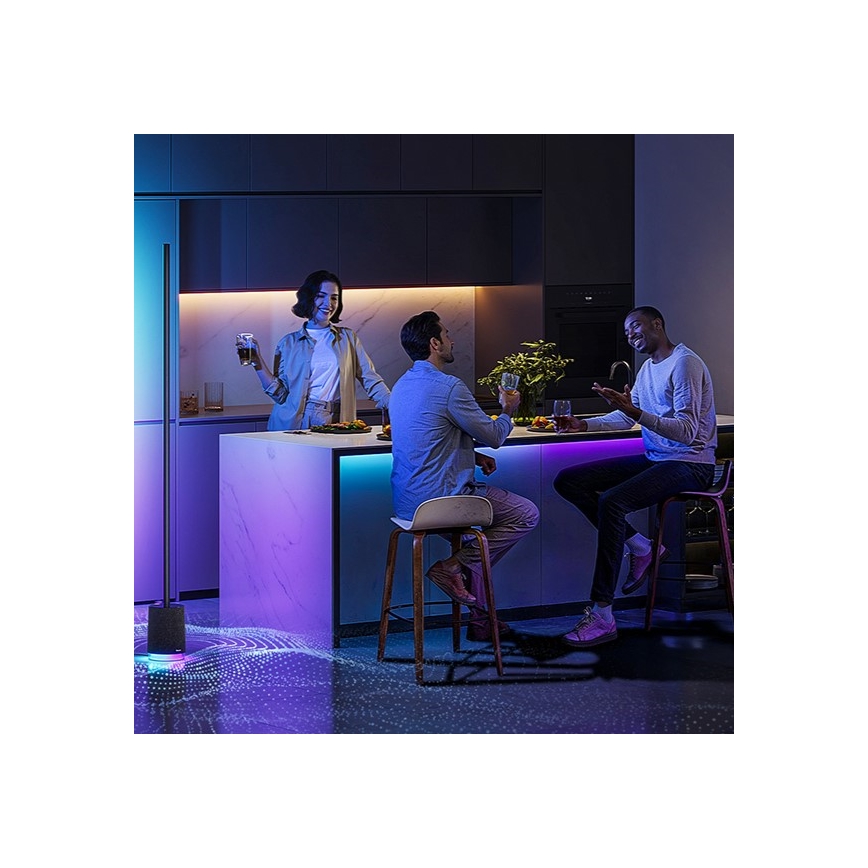 Govee - LED Stmievateľná stojacia lampa s reproduktorom Pro RGBICWW 2200-6500K Wi-Fi + diaľkové ovládanie