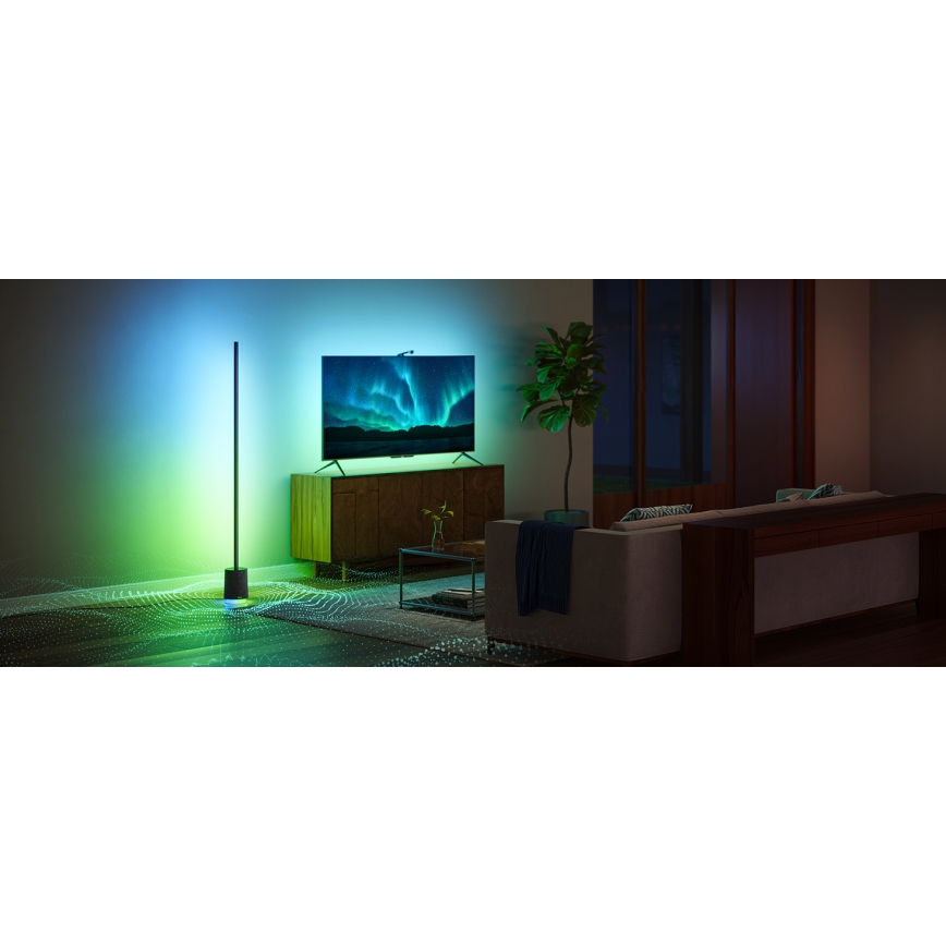 Govee - LED Stmievateľná stojacia lampa s reproduktorom Pro RGBICWW 2200-6500K Wi-Fi + diaľkové ovládanie