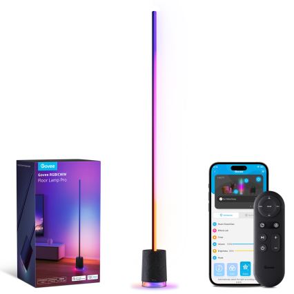 Govee - LED Stmievateľná stojacia lampa s reproduktorom Pro RGBICWW 2200-6500K Wi-Fi + diaľkové ovládanie