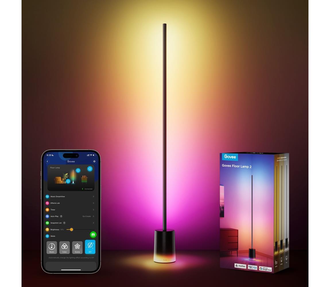 Govee Govee - LED Stojacia lampa Smart MATTER LED RGBICWW Wi-Fi + DO 