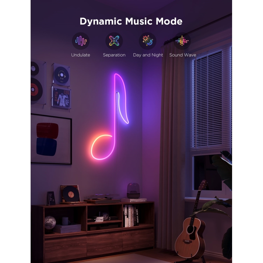 Govee - Neon 2 MATTER ohybný LED pásik 5m RGBIC Wi-Fi IP67