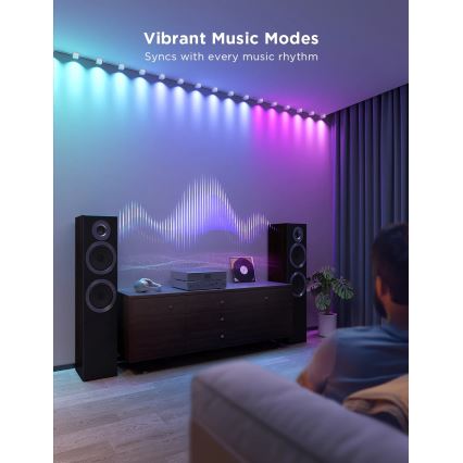 Govee - RGBIC LED Svetelná reťaz 5m Wi-Fi