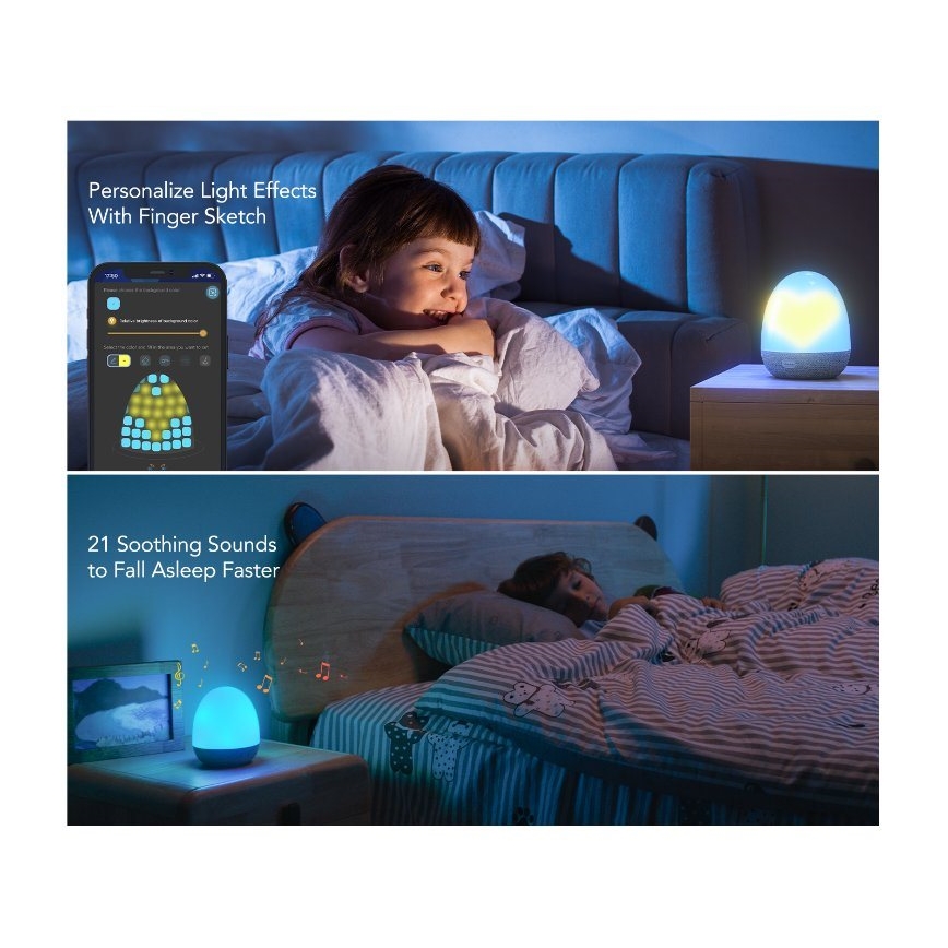 Govee - RGBIC Nočné Smart LED svetlo s reproduktorom Wi-Fi