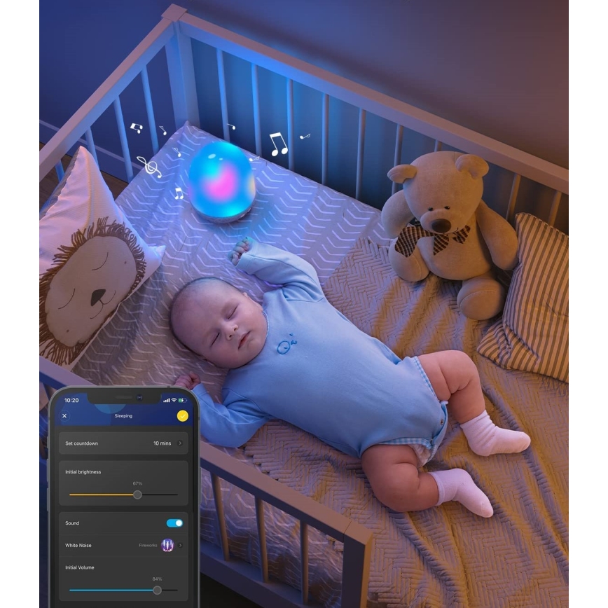 Govee - RGBIC Nočné Smart LED svetlo s reproduktorom Wi-Fi