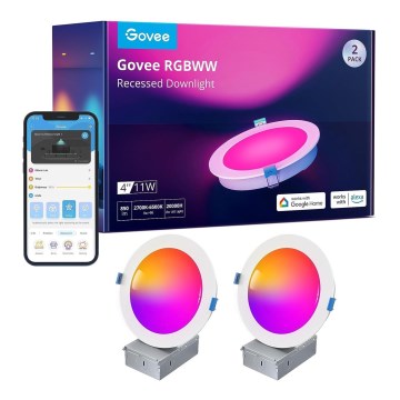 Govee - SADA 2x LED RGBWW Podhľadové svietidlo LED/11W/230V Smart 2700-6500K