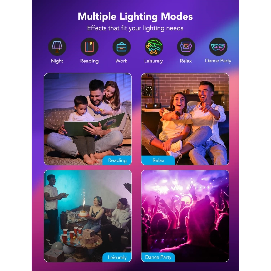 Govee - SADA 2x LED RGBWW Podhľadové svietidlo LED/11W/230V Smart 2700-6500K