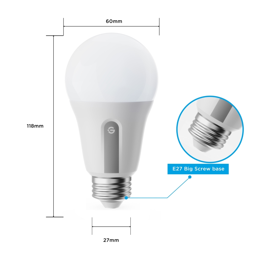Govee - SADA 2x LED Stmievateľná žiarovka Smart MATTER A60 E27/9W/230V 2700-6500K Wi-Fi