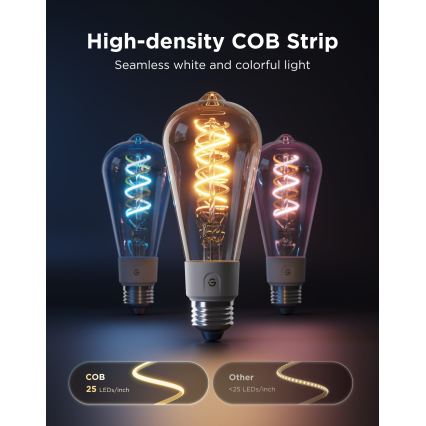 Govee - SADA 2xLED RGBWW Stmievateľná žiarovka Smart MATTER ST64 E27/5W/230V 2700-6500K Wi-Fi
