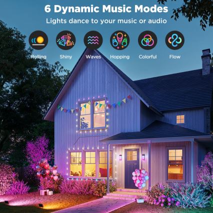 Govee - Súprava 4x LED RGBICWW Stmievateľný reflektor LED/24W/230V IP66 Matter Wi-Fi