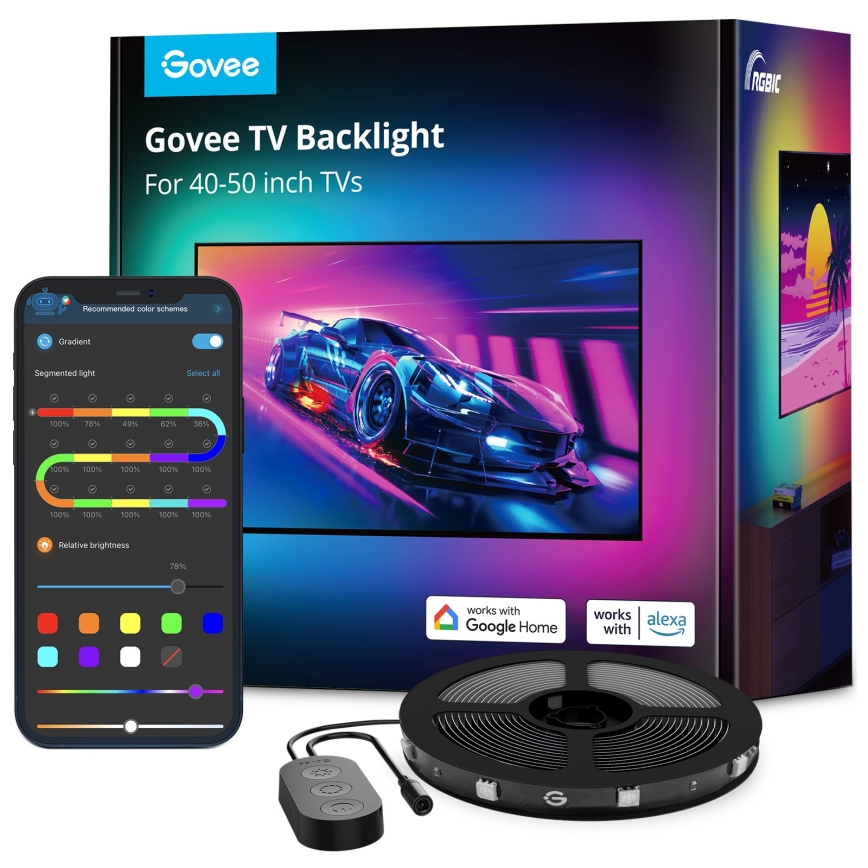 Govee - TV 40-50 SMART LED podsvietenie RGBIC Wi-Fi